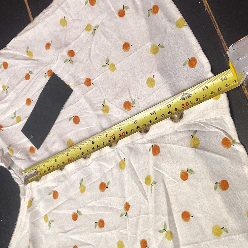 Paper Crane White Camisole with Orange and Green Accents - Picture 8 of 11